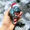 Aquatic Manatee Glass Christmas Ornament, Sea Cow Coastal Ocean Animal Holiday Decoration